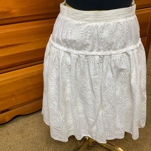 White Eyelet Skirt